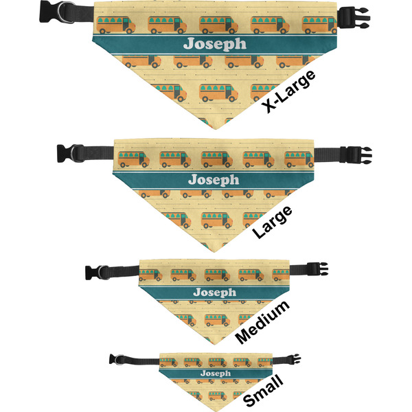School Bus Pet Bandana Sizes