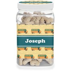 School Bus Dog Treat Jar (Personalized)