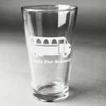 School Bus Pint Glass - Engraved (Personalized)