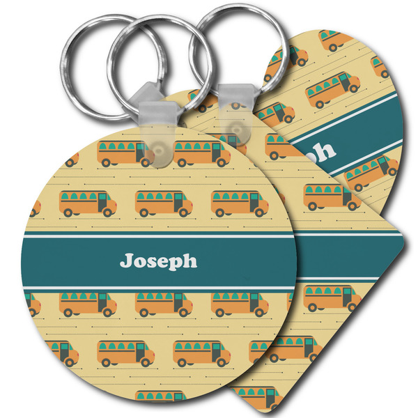 Custom School Bus Plastic Keychain (Personalized)