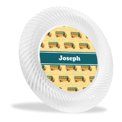 School Bus Plastic Party Dinner Plates - 10" (Personalized)