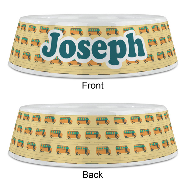 School Bus Plastic Pet Bowls - Large - APPROVAL