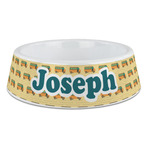School Bus Plastic Dog Bowl - Large (Personalized)
