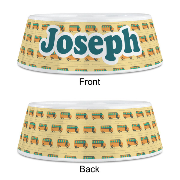 School Bus Plastic Pet Bowls - Medium - APPROVAL