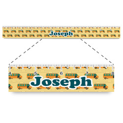 School Bus Plastic Ruler - 12" (Personalized)