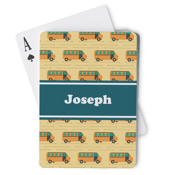 Custom School Bus Playing Cards (Personalized)