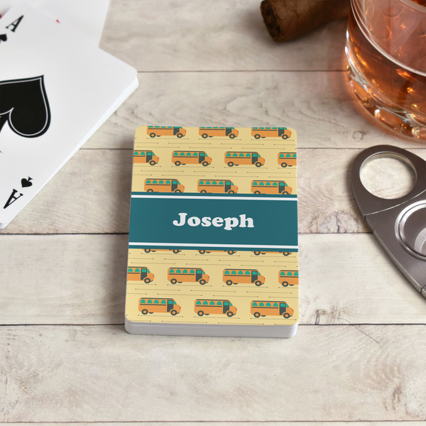 School Bus Playing Cards - In Context