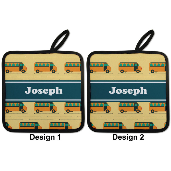 School Bus Pot Holders - Set of 2 APPROVAL