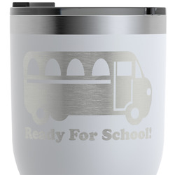 School Bus RTIC Tumbler - White - Engraved Front & Back (Personalized)