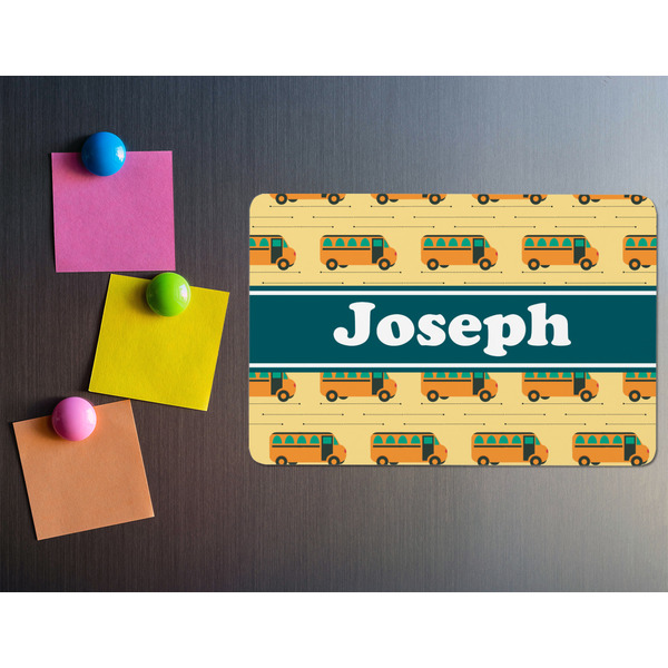 School Bus Rectangular Fridge Magnet - LIFESTYLE