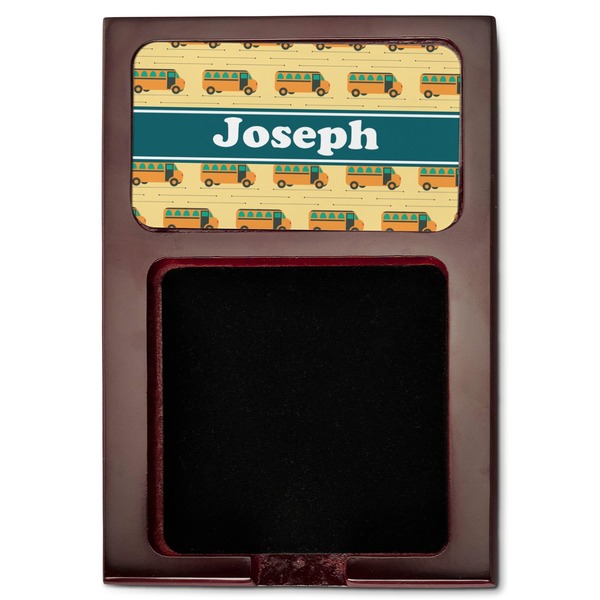 School Bus Red Mahogany Sticky Note Holder - Flat