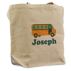 School Bus Reusable Cotton Grocery Bag - Single (Personalized)