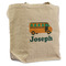 School Bus Reusable Cotton Grocery Bag - Front View