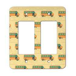 School Bus Rocker Style Light Switch Cover - Two Switch