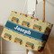 School Bus Large Rope Tote - Life Style