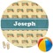 School Bus Round Beach Towel (Personalized)