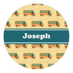 School Bus Round Decal - Small (Personalized)