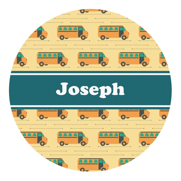 Custom School Bus Round Decal - Large (Personalized)