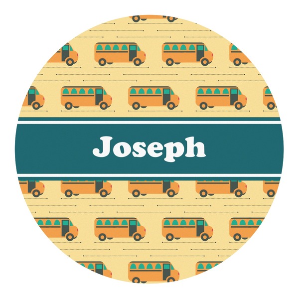 Custom School Bus Round Decal (Personalized)