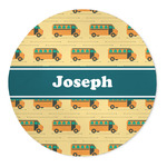 School Bus 5' Round Indoor Area Rug (Personalized)