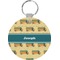 School Bus Round Plastic Keychain (Personalized)