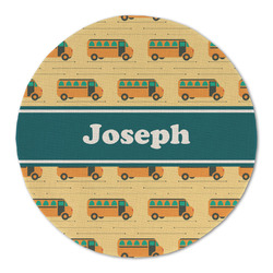 School Bus Round Linen Placemat - Single Sided (Personalized)