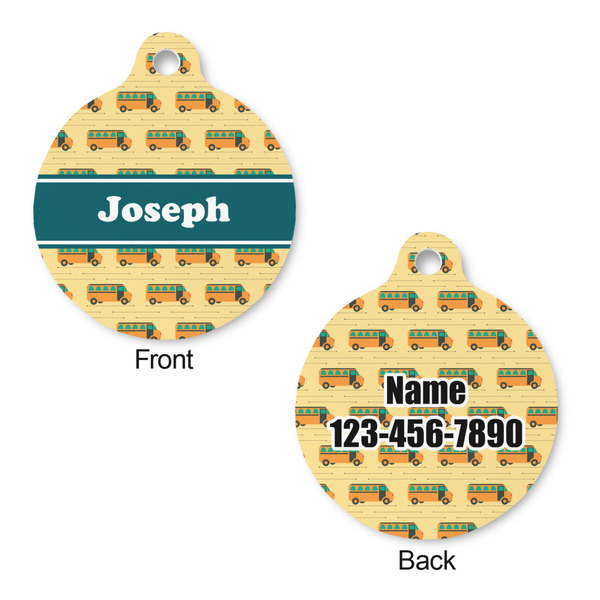 School Bus Round Pet ID Tag - Large - Approval