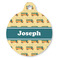 School Bus Round Pet ID Tag - Large - Front