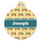 School Bus Round Pet ID Tag (Personalized)