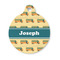 School Bus Round Pet ID Tag - Small (Personalized)