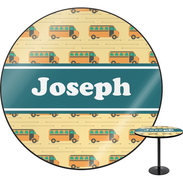 Custom School Bus Round Table - 24" (Personalized)