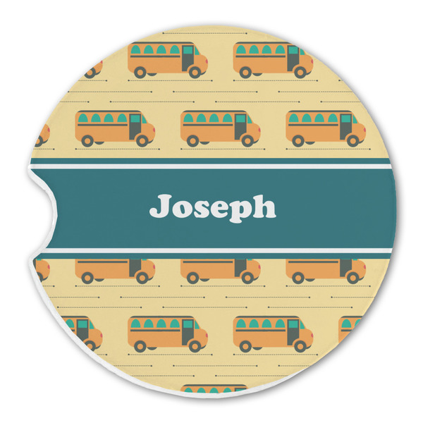 School Bus Sandstone Car Coaster - Single