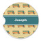 School Bus Sandstone Car Coaster - Single (Personalized)