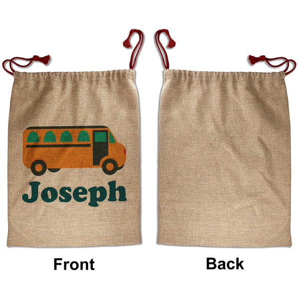 School Bus Santa Bag - Approval - Front