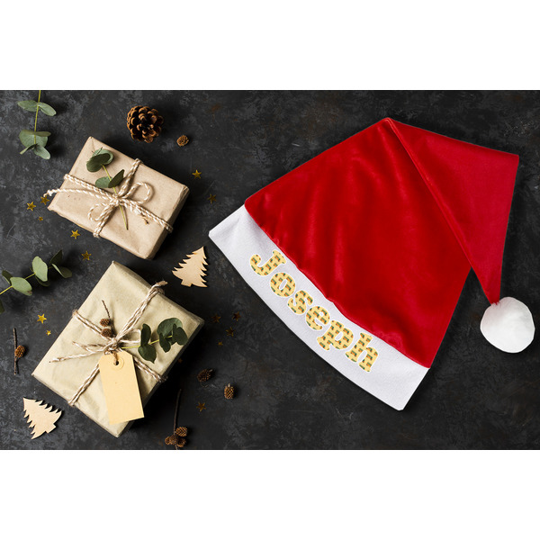 School Bus Santa Hat - Flat Layout