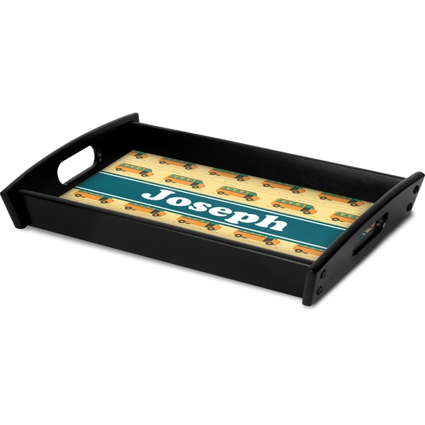 School Bus Serving Tray Black - Corner