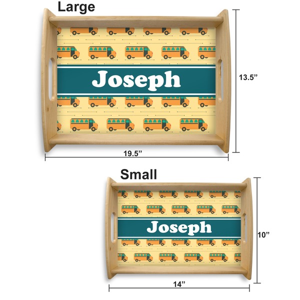 School Bus Serving Tray Wood Sizes
