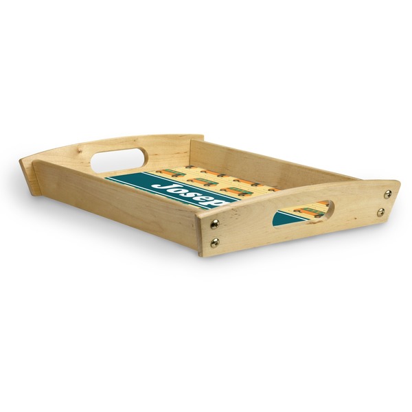 School Bus Serving Tray Wood Small - Corner