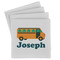 School Bus Absorbent Stone Coasters - Set of 4 (Personalized)
