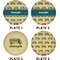 School Bus Set of Lunch / Dinner Plates (Approval)