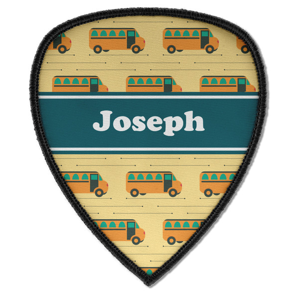 Custom School Bus Iron on Shield Patch A w/ Name or Text