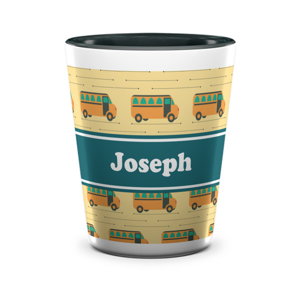 School Bus Shot Glass - Two Tone - FRONT