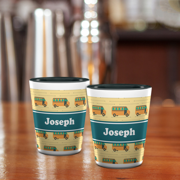 School Bus Shot Glass - Two Tone - LIFESTYLE