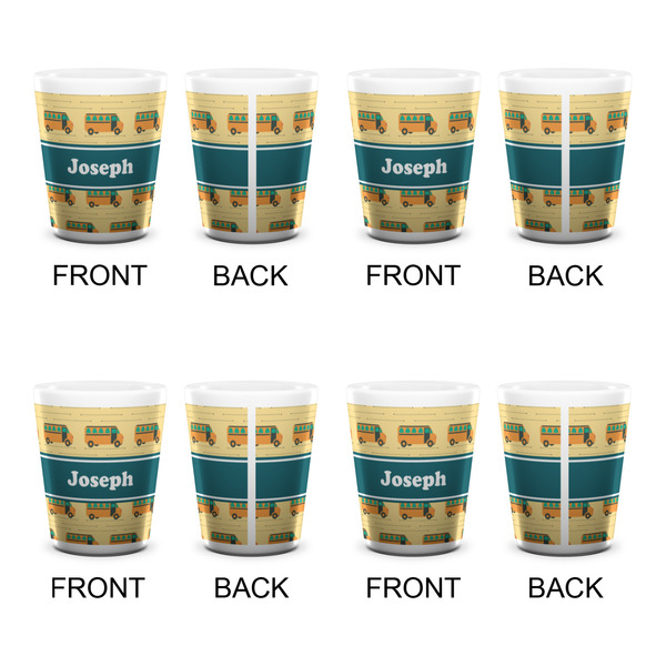 School Bus Shot Glass - White - Set of 4 - APPROVAL