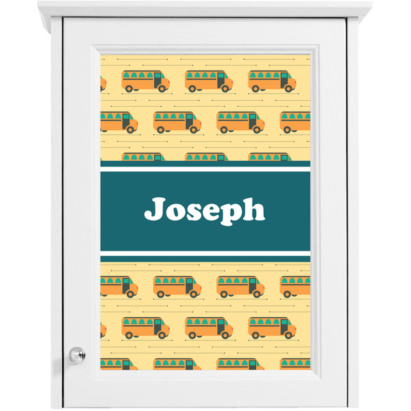 School Bus Single White Cabinet Decal