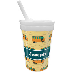 School Bus Sippy Cup with Straw (Personalized)