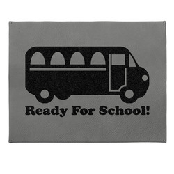 School Bus Gift Boxes w/ Engraved Leather Lid (Personalized)