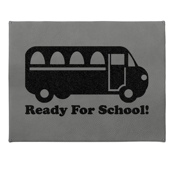 School Bus Small Engraved Gift Box with Leather Lid - Approval