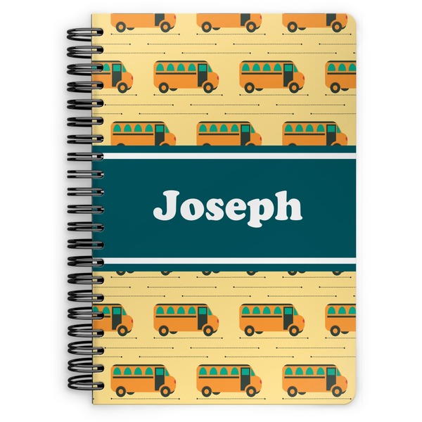 Custom School Bus Spiral Notebook (Personalized)
