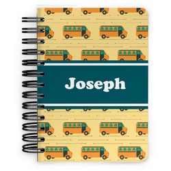School Bus Spiral Notebook - 5x7 w/ Name or Text